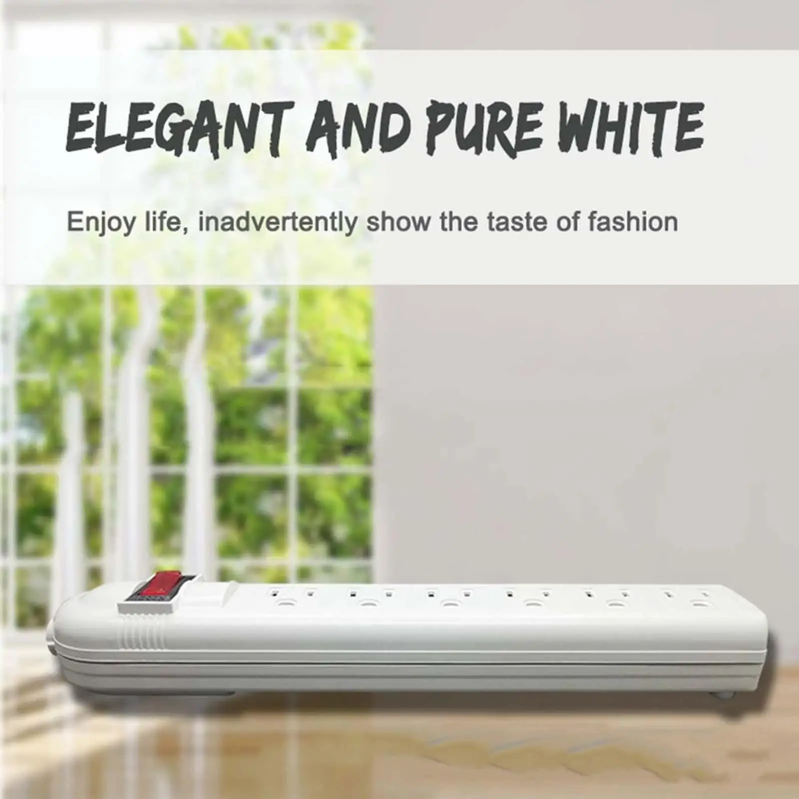 6 Outlet Power Strip US Plug 1000W Saving Place 110V 10A for Business Office