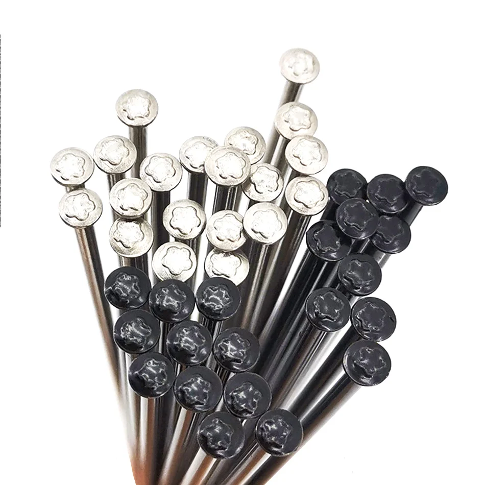 Bicycle Parts Bicycle Spokes HT 2.0 Round Spokes J-bend Straight Pull Head Silvery with Copper Cap