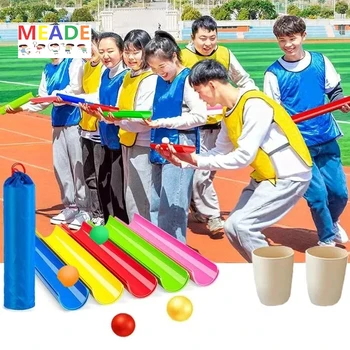 Giochi all'aperto per la costruzione di squadre Pipeline Challenge Adulti Interazione genitore-figlio Palla sensoriale Giocattolo per bambini Set sportivo per la scuola materna 1