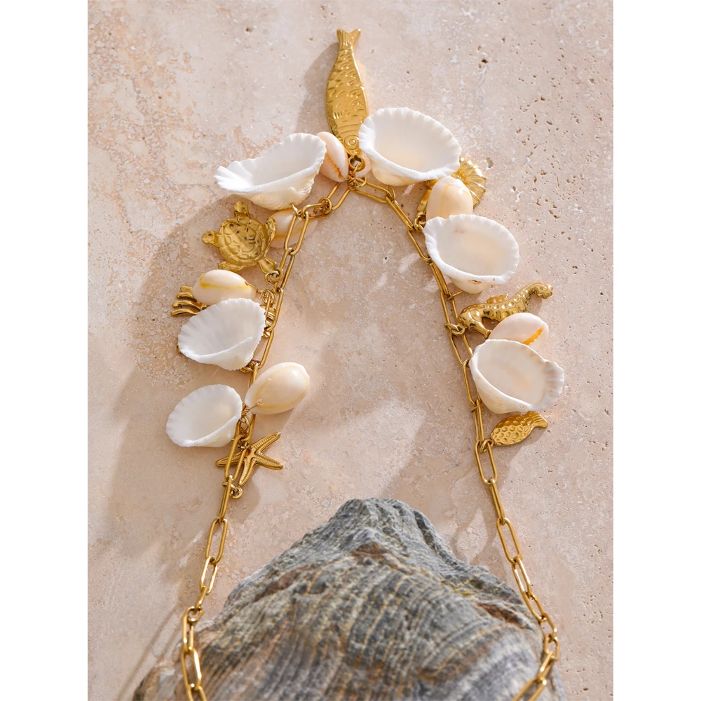 Yhpup Jewelry Stainless Steel Holiday Beach Wear