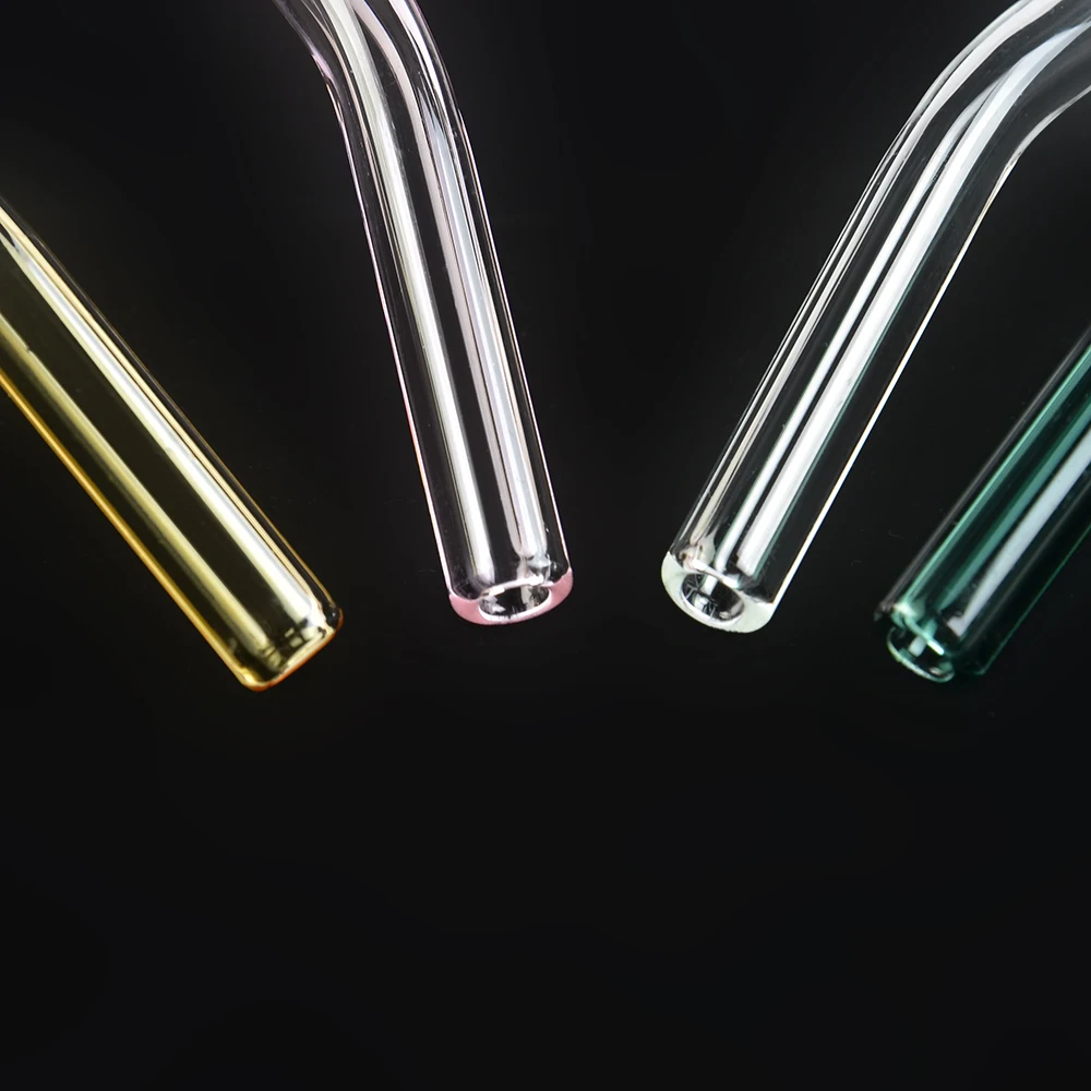 Glass Straw Set Coloful Reusable For Juice / Beverage / Smoothie Shakemile Dishwasher Safe and Shatter Resistant