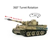 Adult Toys HENG LONG 1/16 Yellow 7.0 Plastic Tiger I RC Tank 3818 360 Turret Barrel Recoil Remote Control Car TH17262-SMT4 1
