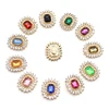 Pack of 10 17*20mm Alloy Rhinestone Flat Back Snaps, DIY Sewing Clothing Wedding Hair Ornament Accessories 3