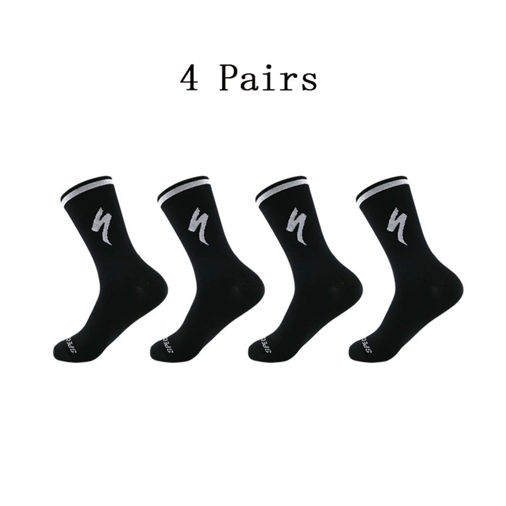 4 pairs of professional brand cycling sports socks for foot protection, breathable and sweat wicking cycling socks