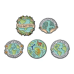 Eco - Friendly Enamel Pins - Custom Earth Day Brooches & Nature - Inspired Lapel Badges (Wholesale Jewelry Gifts) (Set)