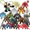 Disney Building Blocks Mini Model Figures Big Goblin Spiderman Iron Man Venom Captain Hawk Deadpool Technic Armor City Gift Toys 1