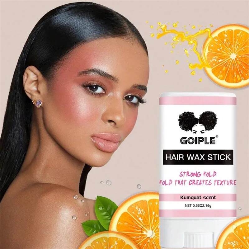 GOIPLE Waterproof Lace Wig Glue Kumquat Scent Slick Broken Back Hair Pomade Edge Control Gel Remover and Elastic Band Brush 6pcs 6