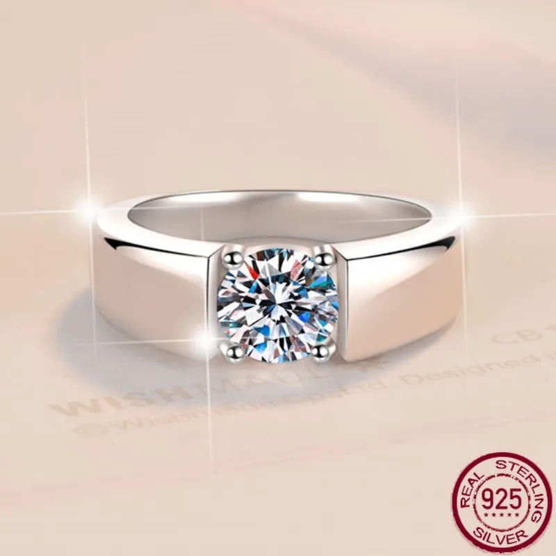 

Новое модное и элегантное мужское кольцо из драгоценного камня Mosang серебряное кольцо для пары свадебные ювелирные изделия