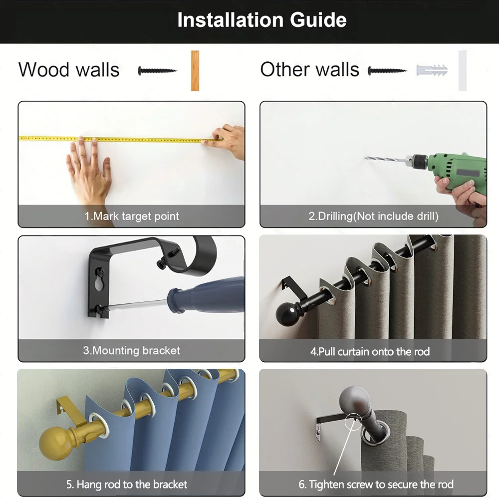 Universal Adjustable Curtain Rod 6