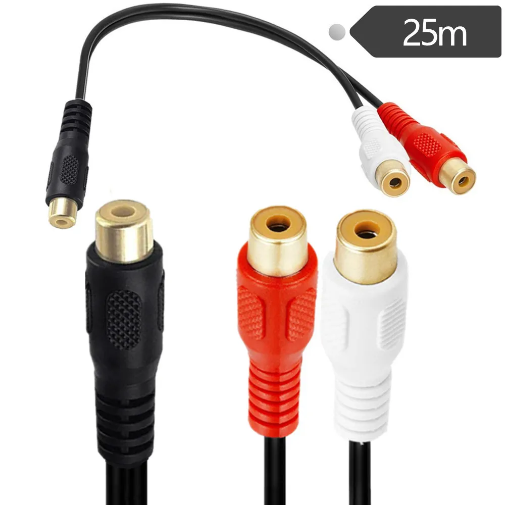 Splitter Video/Audio Rca (1 Rca Femmina A 2 Rca Femmina), Connessione A Dvd. Tv/Vcr, Lettore Cd E Altri Dispositivi Home Theater