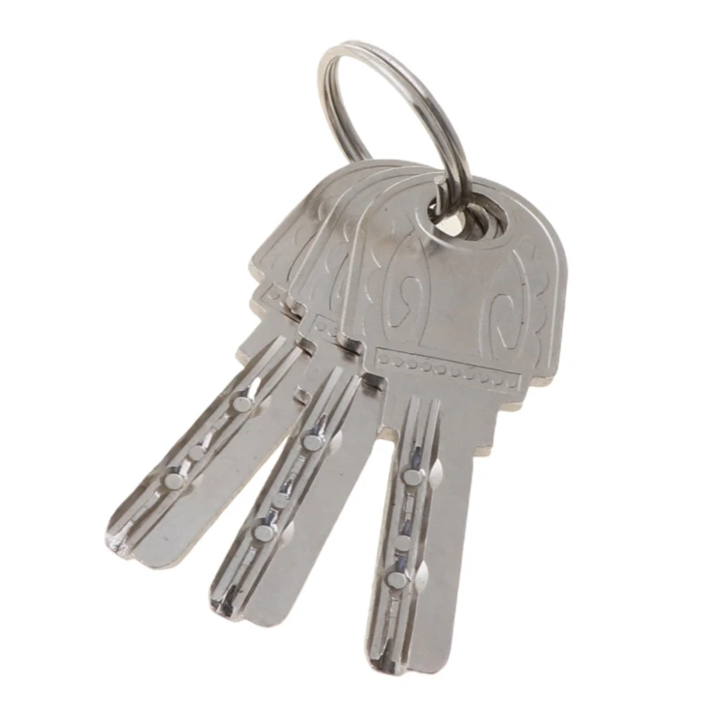 Anti-Theft Door Lock Cylinder with Keys Single Open Cylinder Interior Security Door Lock for Wooden Doors Rust-Proof