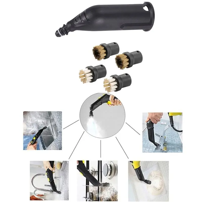 [B25B!】 Set di spazzole per ugelli per vaporizzatore per Karcher SC1 SC2 SC3 SC4 SC5, accessori di ricambio, spazzole rotonde per pulitore a vapore - immagine 3