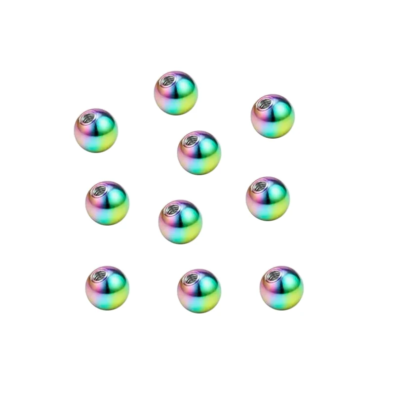 Piercing Jewelry Body Piercing Jewelry Body Jewelry 10Pcs 12G 14G Titanium Screw Balls Accessories Body Jewelry Rings Lip Nipple Pircings Eyebrow Piercings Stretcher Rings
