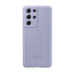 Premium Silicone Protective Shockproof Case Cover in Midnight Black - Galaxy S21 Ultra (Purple)