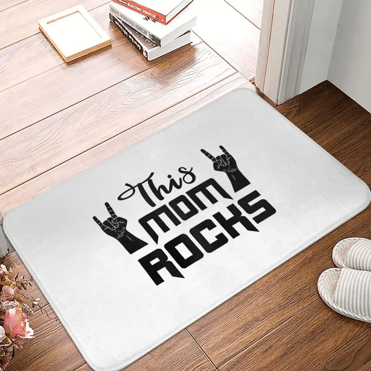 

Черный тяжелый металлический нескользящий дверной коврик, Женский крутой лучший Семейный подарок, коврик для матери, коврик для ванной, спальни, добро пожаловать в дом, современный