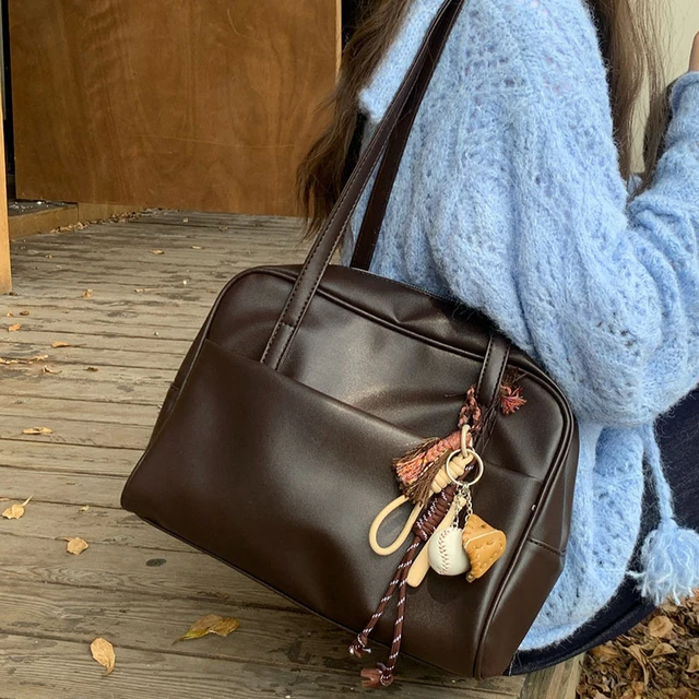 Korean Style Large Capacity Single Shoulder Women's Bag Versatile Vintage Underarm Bag Autumn 2025 New Arrival Tote Bag 1