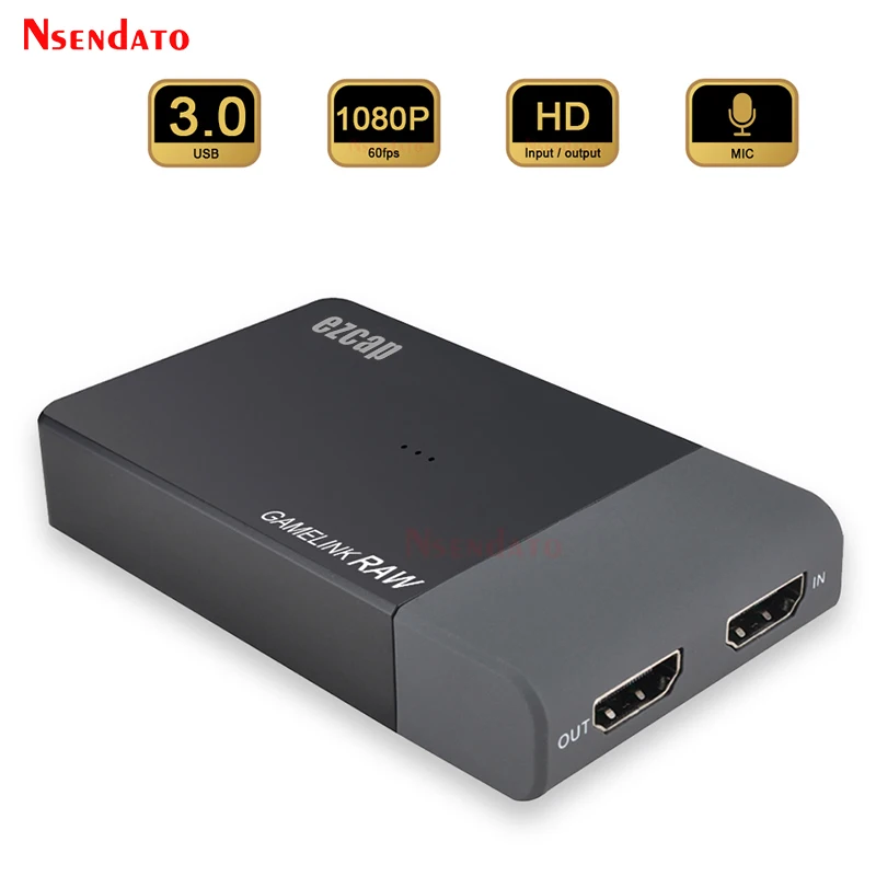 Video Capture Adapter EZCAP321A USB3.0 HDMI 1080P 4K With Mic for XBOX