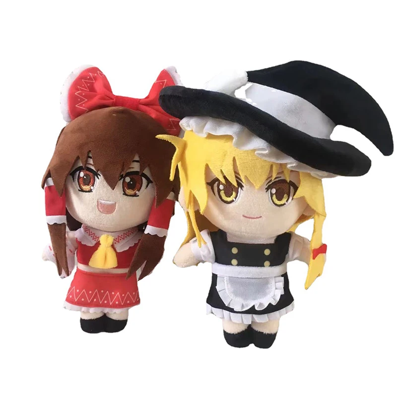 New Anime Touhou Project Plush Doll Toy Hakurei Reimu Kirisame Marisa Stuffed Toy Soft Figure Fans Collection Birthday Giftsr