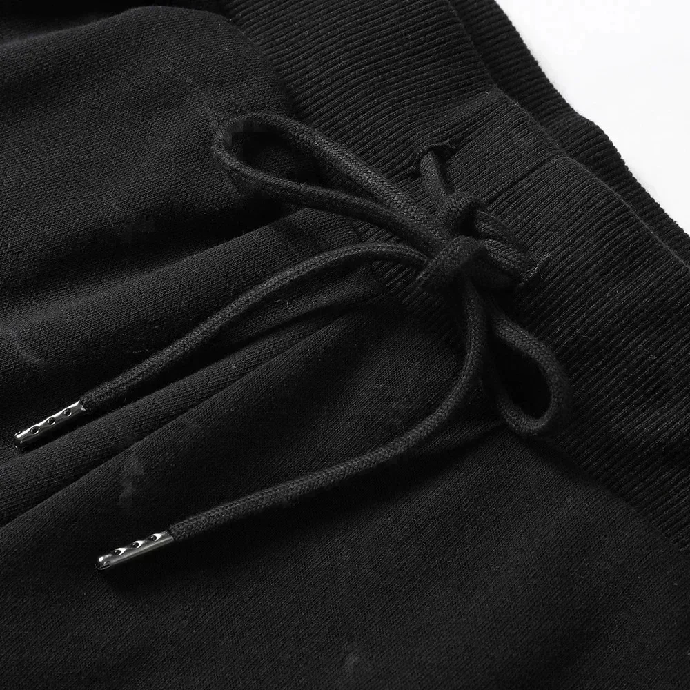 men’s 3D-printed fitness shorts with drawstring waist and breathable design, ideal for outdoor running, motorcycle rides, and hiking black 03