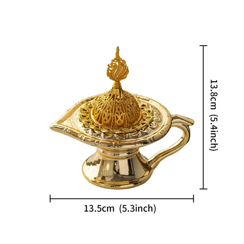 Modern ceramic magic lamp incense burner, handheld aromatherapy burner, home decoration ornament, festival incense burner