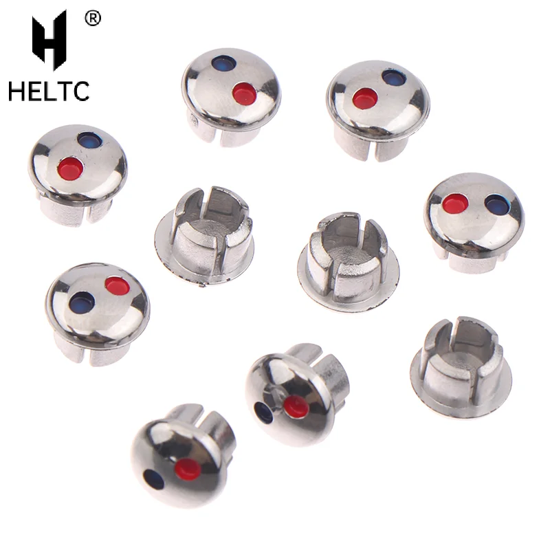 10pcs Faucet Handle Hot Cold Water Sign Red Blue Label Decoration Cover Kitchen Bathroom Mixer Tap Indicate For Faucet Handles