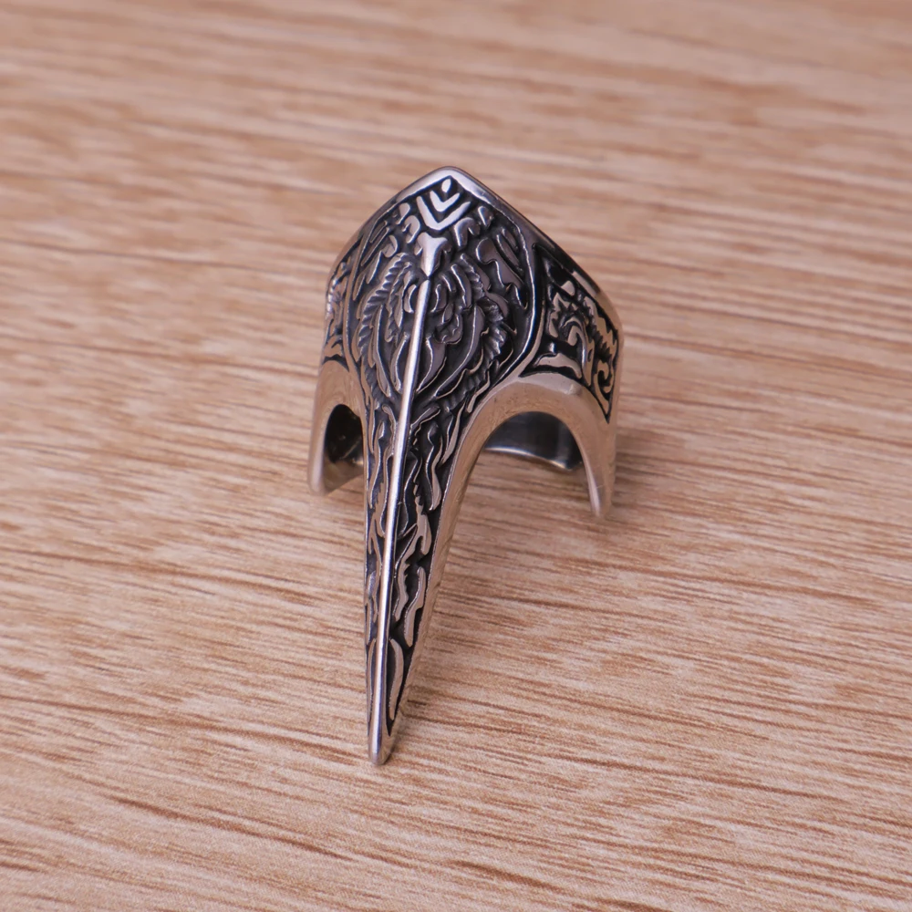 Vintage Carved Armor Rings for Men's Personality Charm Punk Hip Hop Fashion Biker Ring Stainless Steel Jewelry Gift Wholesale 4
