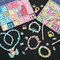 DIY Polymer Clay Beads Jewelry Making Kit for Girls Making Bracelet Necklace Jewelry Earrings Crafts Kit with Accessory