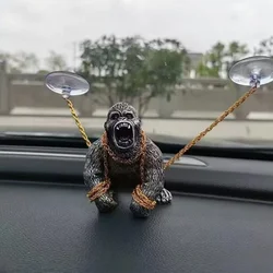 Fierce Gorilla Dashboard Decor - Bold Roaring Design for Car Interior or Home Display (Silver B)