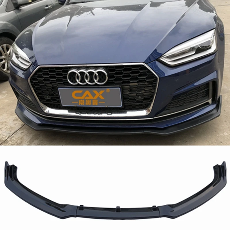 

Front Bumper Lip Car Front Bumper Canard Lip Splitter Body Shovels For Audi A5 S-Line B9 2017 2018 Carbon fiber pattern