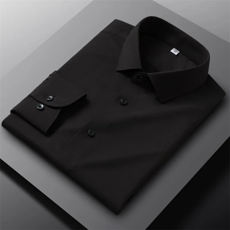Men's Youth Shirt Long Sleeve Tooling Style Men's Business Leisure Fashion Breathable Men's Anti-wrinkle Non-iron  Shirts 2023