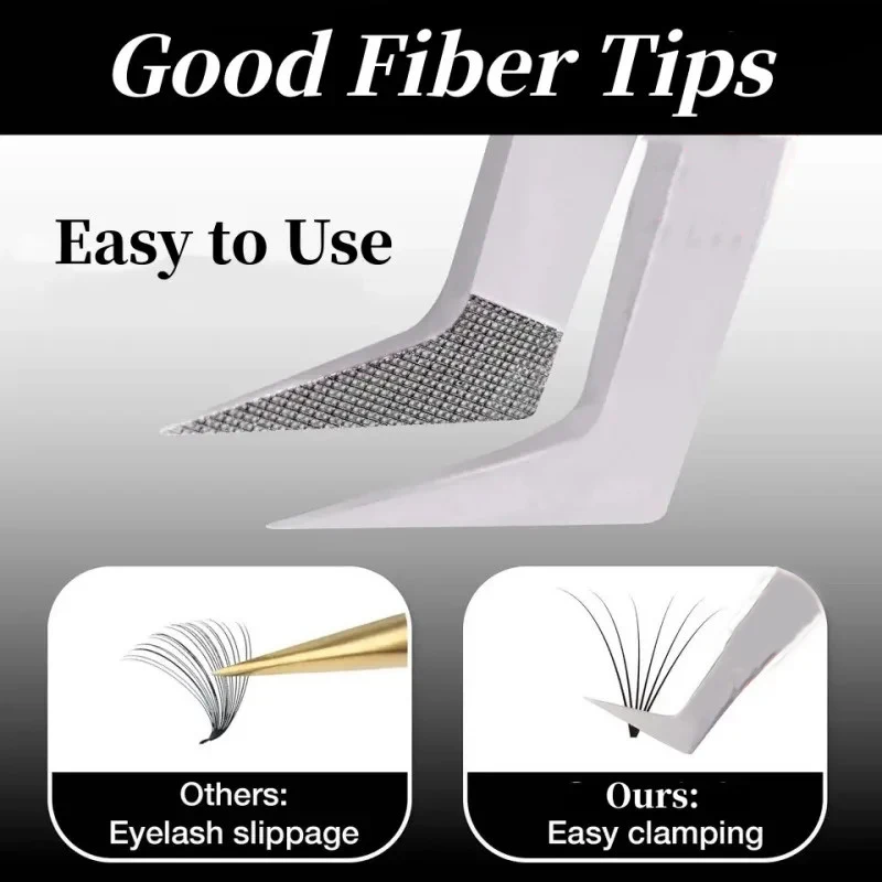 Fiber Tip Lashes Tweezers with Fiber Tip Tweezers Eyelash Extensions Stainless Steel Lash Tweezers for Eyelash Extension Tweezer 3