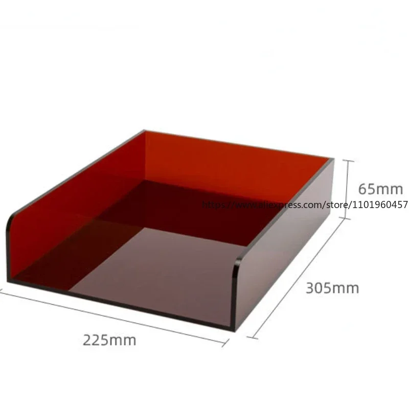 Color Desk Letter Tray A4/A5 Size Clear Acrylic Stackable Document Organizer Office Desktop File Paper Holder Book Storage Rack 6