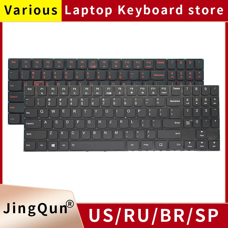 

New US Russian Laptop Backlit Keyboard For Lenovo Legion Y530 -15ICH Y7000P-1060 Y7000-2019 Y540-15IRH Y540-17IRH Y545-PG0