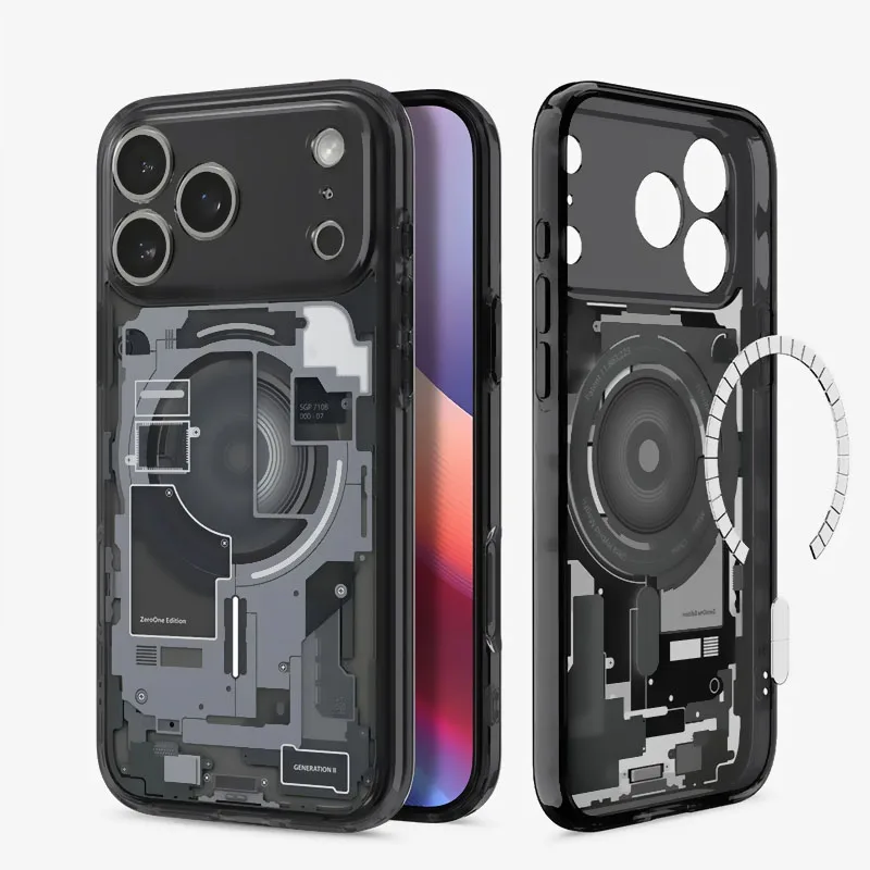 New Technology Magnetic Case for iPhone 17 Pro Max Cover 17Pro Clear Shockproof for MagSafe Phone Cases Coque