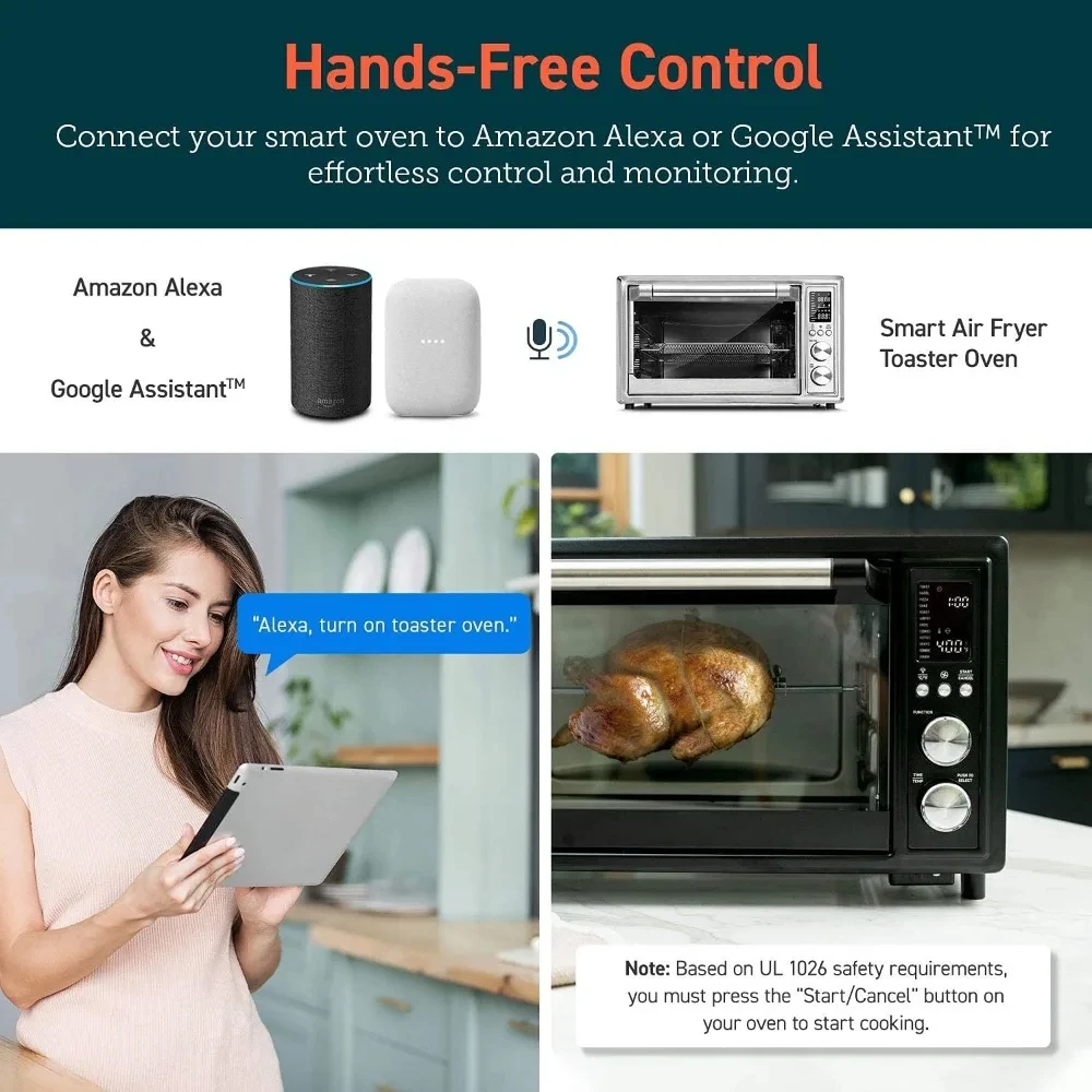 13-in-1 Air Fryer Toaster Oven Combo Rotisserie, Sous Vide, Convection