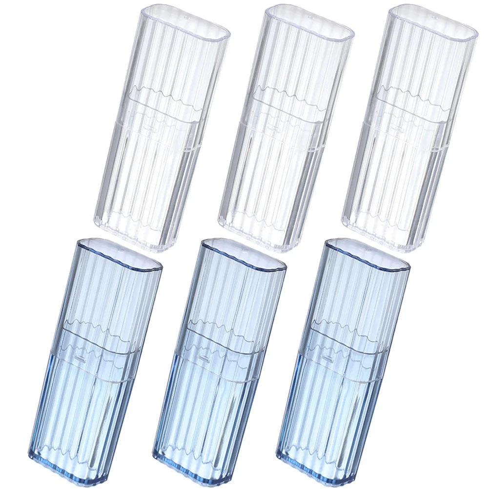 

6 Pcs Travel Toothpick Box Small Boxes Cotton Pads Mini Swab Cases Containers Household Toothpicks