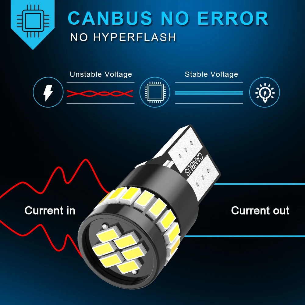 카투르 2개 T10 LED 화이트 슈퍼 브라이트 내장 캔슬러 일본 차량 검사 W5W 자동차 LED 칩 12V 호환