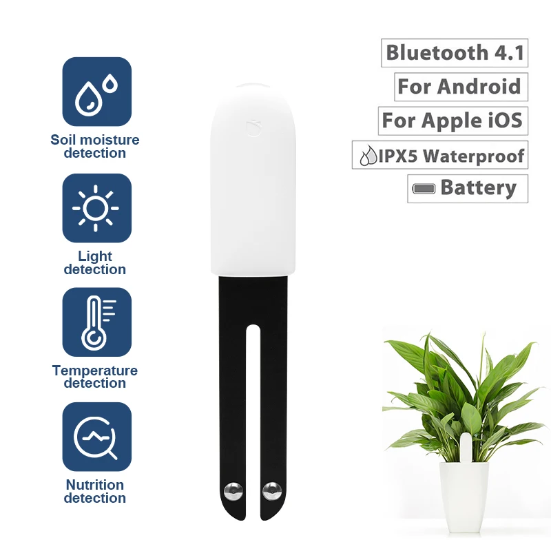Smart Flower Care Monitor Work with MIJIA Flora Garden Care Plant Grass Soil Water Fertility Smart Tester Sensor Gardening Detec smart plant sensor