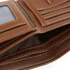 New Short Men Wallets High Quality Card Holder Classic Men's Purses Name Customized PU Leather Photo Holder Small Male Wallet 5