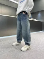 Jeans de couleur Pure pour enfants adolescents, vêtements pour bébés garçons, bas classiques, vêtements en Denim, pantalons longs, pantalons décontractés pour garçons de 4 à 12 ans 3