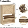 Shoe Organizer with 2 Flip Drawers, 2 Tier Freestanding, Slim Narrow Shoe Cabinet for Entryway 1