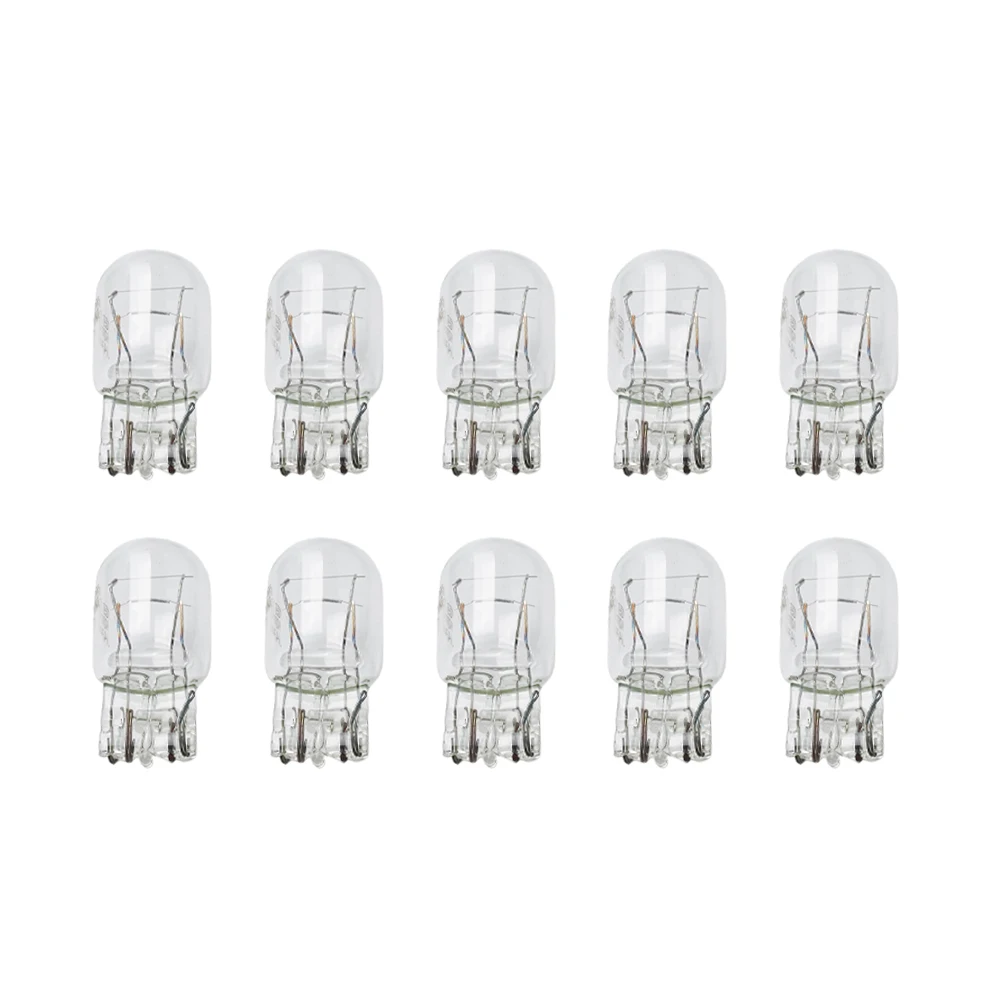 

10pcs T20 7443 7440 Signal Bulbs Light W21/5W Brake-Tail Light Bulbs Set Auto Halogen Lamp Marker Wedge License Plate Light Bulb