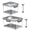 Vacuum Food Storage Container Transparent Fridge Organizer with Drain Net Large Capacity Food Dispenser for Kitchen Storage Box 1