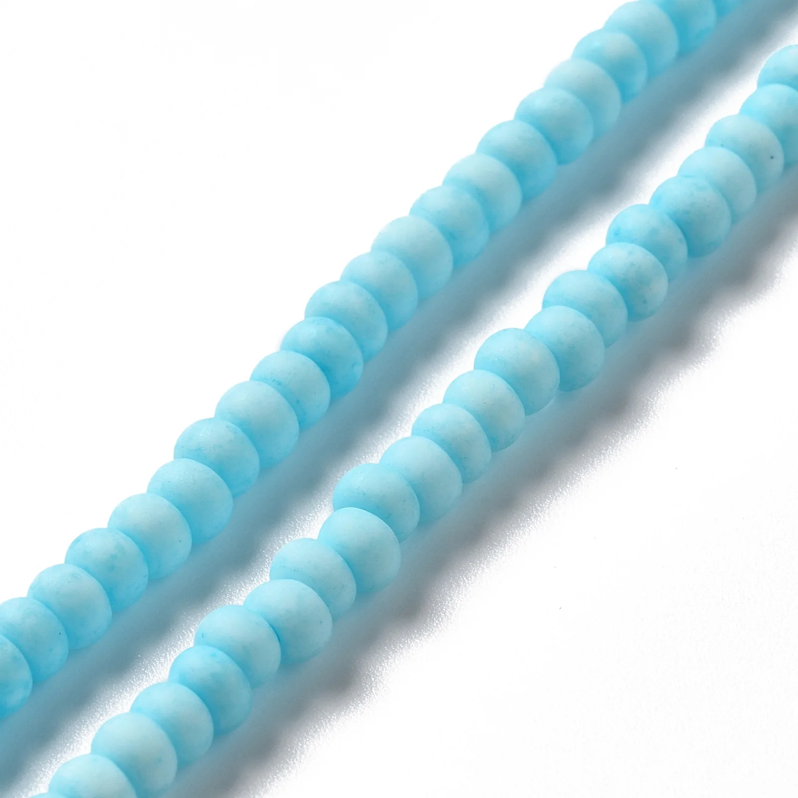 

5 Strands 4x3mm Frosted Porcelain Beads Ceramic Beads Loose Spacer Beads for Jewelry Making DIY Bracelet Necklace Accessories