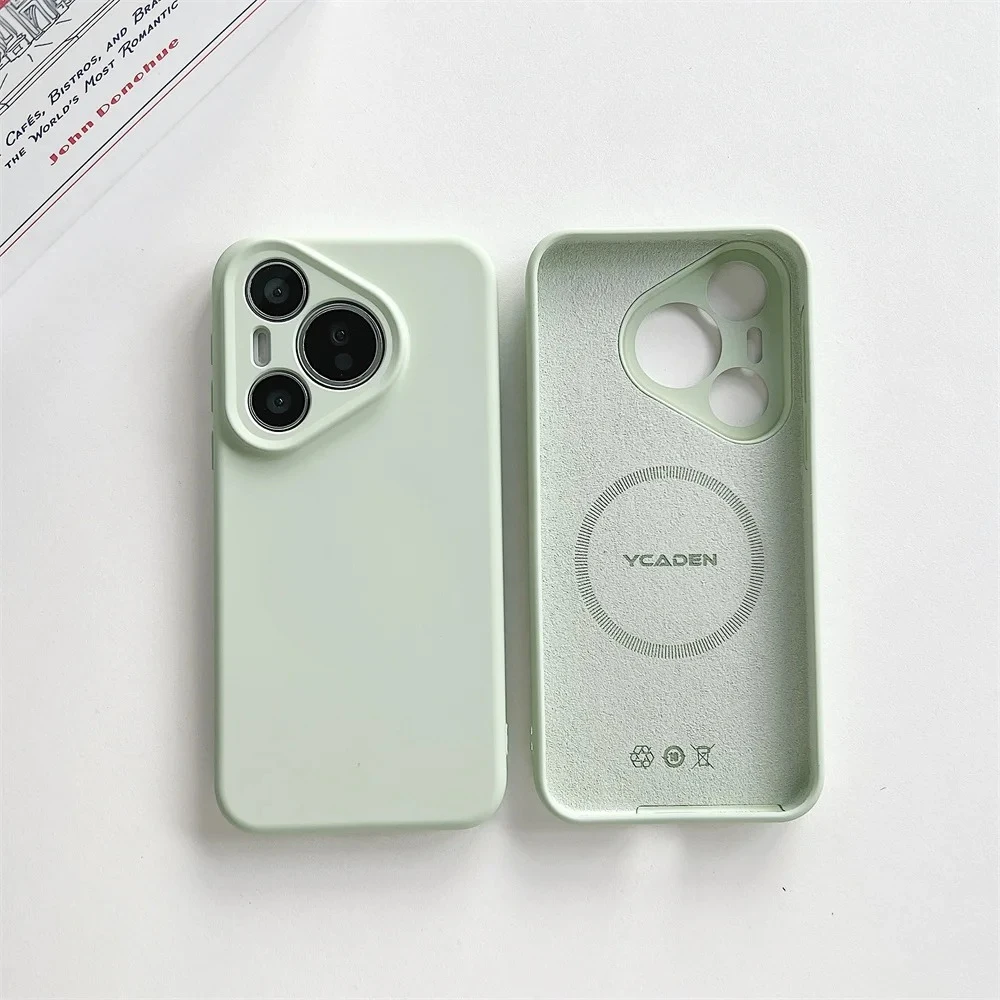 Luxury Liquid Silicone Magnetic Case - Matte Soft Shockproof Bumper Cover