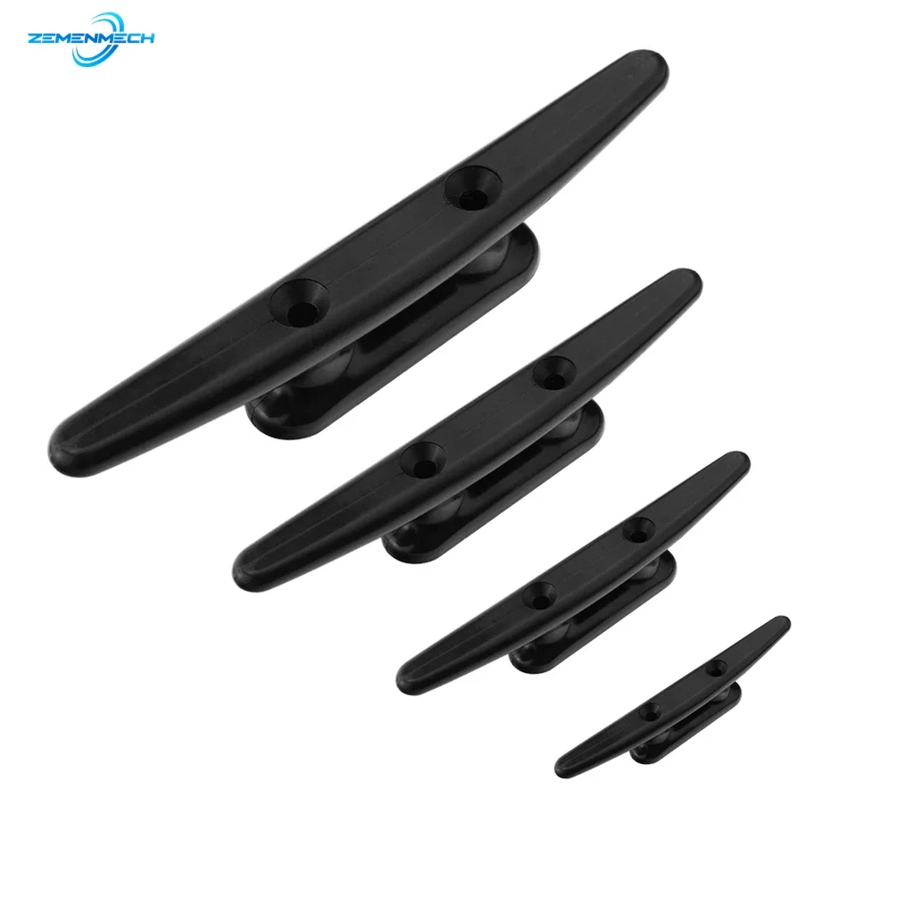 2PCS Nylon Plastic Low Flat Cleat Open Base Cleat 100mm 128mm Boat Accessories Marine Boat Yacht Deck Line Rope Tie Ship Lock