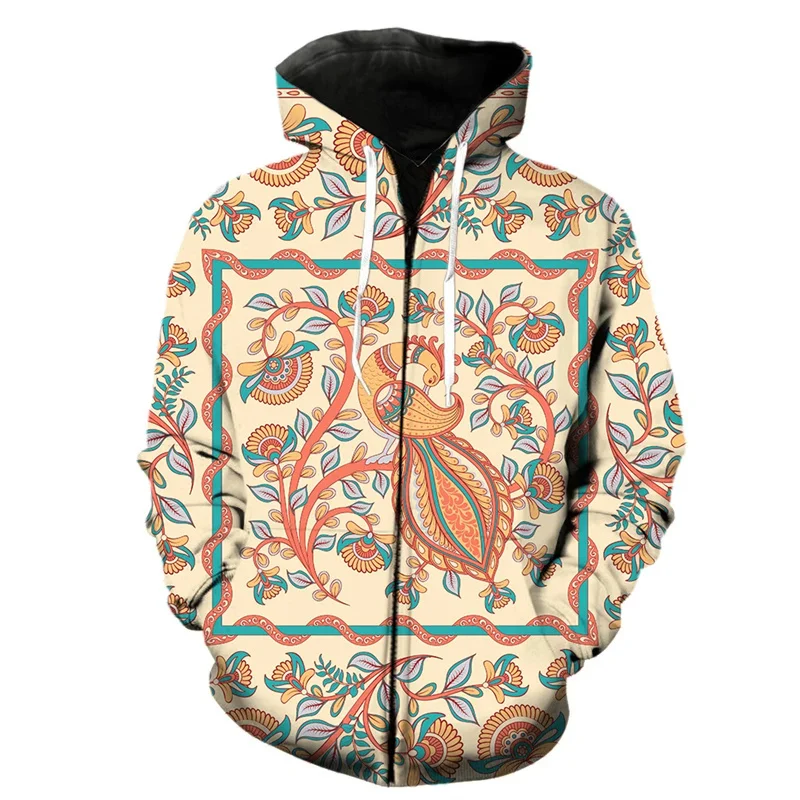 thumbnail image 1 of Sudadera con capucha exótica retro con estampado 3D para hombre, sudaderas con gráficos florales, sudaderas casuales de gran tamaño con capucha, suéteres con cremallera, parte superior holgada, 1 of 5