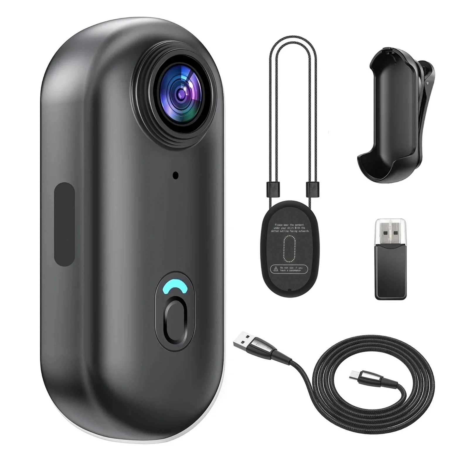 Mini Caméra Sport FHD 1080P/4K avec 128Go Carte TF