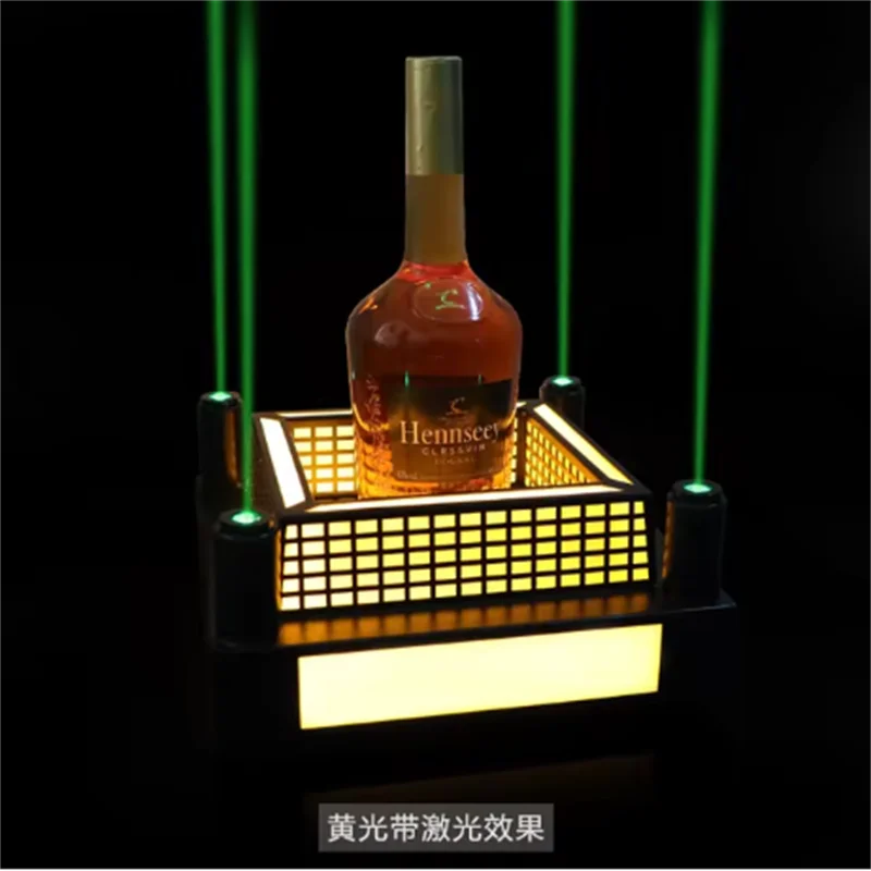 Laser Lighting Rechargeable crystal LED Bottle Presenter Nightclub Champagne Glorifier Display Stand Wine Rack Vodka Holder