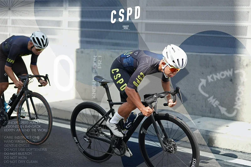 CSPD Performance Cycling Jersey Men Training Competition Short Sleeve Bicycle Clothing Breathable Road Bike Shirt Tops